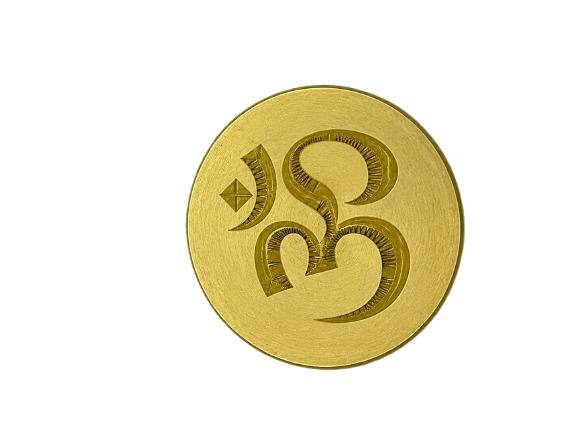Om Brass Puja Coin
