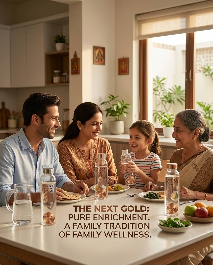 Family at the dinner table
